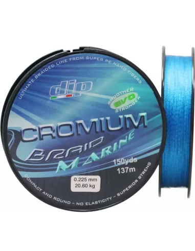 Filo Trecciato Braid da Pesca Cromium Dip 137 Metri Marine Fili da pesca Dip