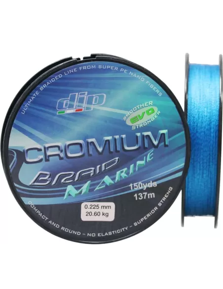 Filo Trecciato Braid da Pesca Cromium Dip 137 Metri Marine Fili da pesca Dip