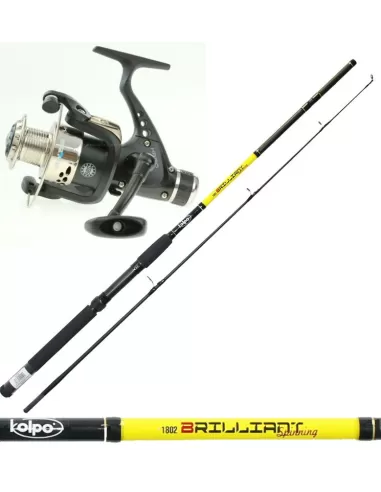 Kit Combo Spinning Kolpo Canna Brilliant + Mulinello Kit da pesca Kolpo