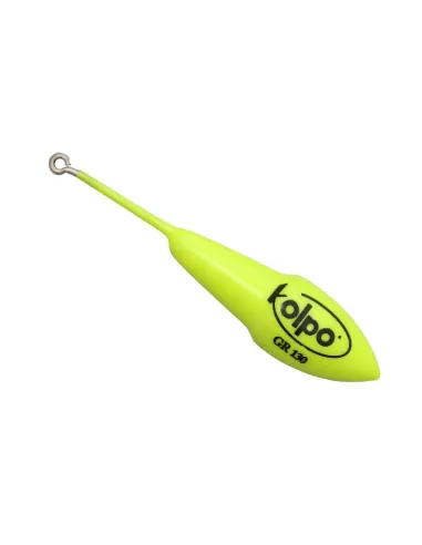 Piombi Pesca Kolpo Ogiva con Asta Extra Fosforescente Giallo Anello Inox Minuteria Kolpo