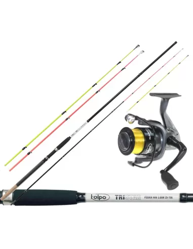Combo Pesca Feeder Canna Tristar Mulinelo Nanga Kit da pesca Kolpo