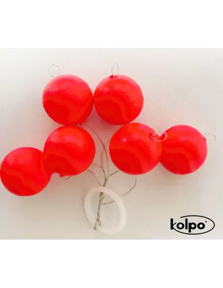 Flotter Floating fishing Rafts Super round red Fluo