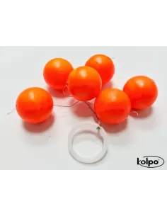 Flotter Zatterini da Pesca Galleggianti Super Fluo Arancioni Rotondi Accessori mare Kolpo