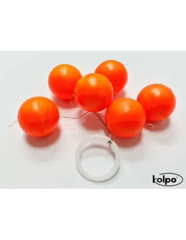 Flotter Zatterini da Pesca Galleggianti Super Fluo Arancioni Rotondi Accessori mare Kolpo