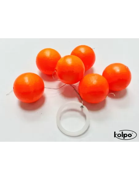 Flotter Zatterini da Pesca Galleggianti Super Fluo Arancioni Rotondi Accessori mare Kolpo