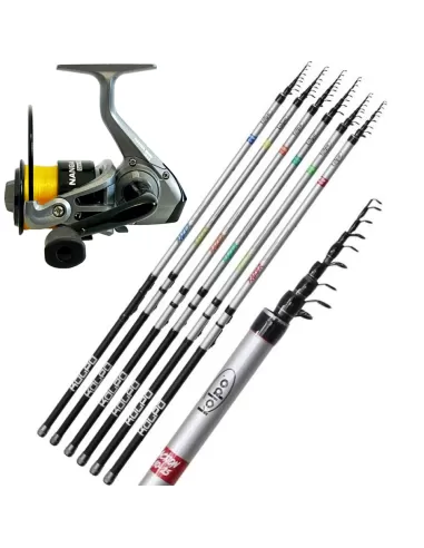 Super Kit Pesca Trota Lago Canna Razer Mulinello Nanga Mulinelli da Pesca Kolpo
