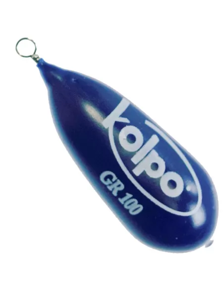 Piombi Pesca Kolpo Pera Plastificata Con Girella Blu Notte Minuteria Kolpo