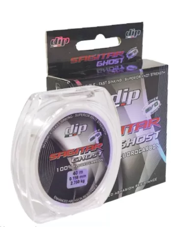 Fluorocarbon Sagitar Ghost Evo Dip Puro 100% Fili da pesca Dip