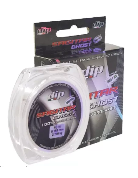 Fluorocarbon Sagitar Ghost Evo Dip Puro 100% Fili da pesca Dip