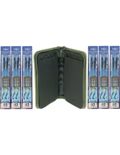 Kit Porta Rig Kolpo con 12 Ami Legati a Mano Carpfishing Kolpo