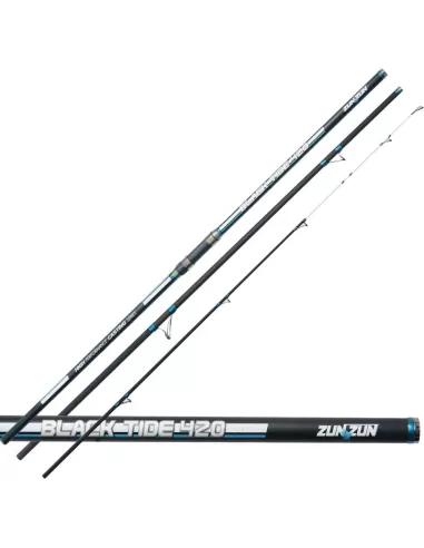 Canna da pesca Surfcating 100-200 grammi 3 Pezzi Black Tide 420 Canne da pesca Zun Zun