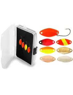 Kit 7 Spoon Japan Style con Scatola Porta Artificiali Esche Artificiali Kolpo