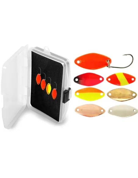 Kit 7 Spoon Japan Style con Scatola Porta Artificiali Esche Artificiali Kolpo