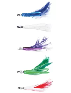 Piuma da Pesca con Testa Piombata 76 mm Esche Artificiali Sele