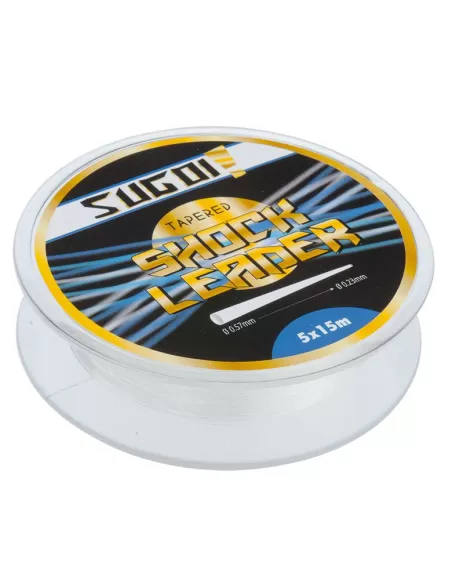Shock Leader Conico 5 x 15 mt Clear Sugoy Fili da pesca Sele