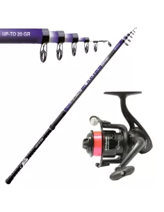 Kit Pesca Bolognese Canna 4 mt Mulinello Pesca con Filo Kit da pesca Sele