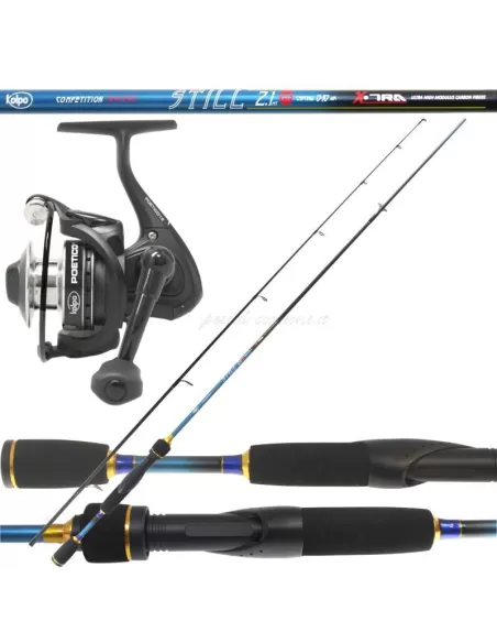 Combo Pesca Spinning Light Spoon 0-10 gr Kit da pesca Kolpo