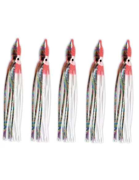 Lineaeffe Octopus red Silicone fishing 5 pieces White