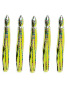 Lineaeffe Octopus Silicone fishing Chartreuse 5 pieces 