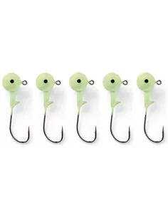 Jig Heads Teste Piombate Fluorescenti Confezione da 5 pz Esche Artificiali Lineaeffe
