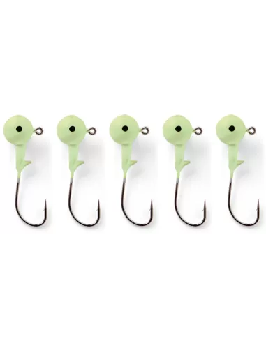 Jig Heads Teste Piombate Fluorescenti Confezione da 5 pz Esche Artificiali Lineaeffe