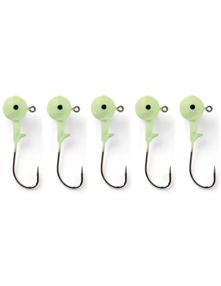 Jig Heads Teste Piombate Fluorescenti Confezione da 5 pz Esche Artificiali Lineaeffe