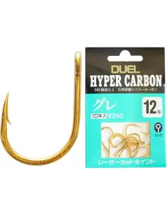 Ami da Pesca Duel Hyper Carbon Serie K378 Dorati con Occhiello Gambo Corto Ami sfusi Duel