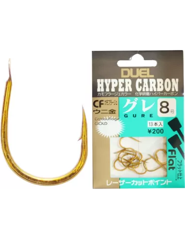 Ami da Pesca Duel Hyper Carbon Serie K583 Dorati con Paletta Ami sfusi Duel