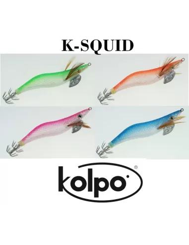 kit 4 Totanare in Seta Effetto Riflesso K-squid Kolpo Esche Artificiali Kolpo