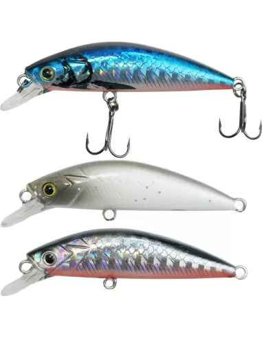 kit 3 Artificiale Minnow Trip 50 mm 6.2 grammi Sinking Esche Artificiali Kolpo