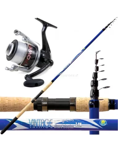 Kit Pesca Match Canna Telescopica Vintage Allround Azione 80 Gr Con Mulinello Vigor Kit da pesca Lineaeffe