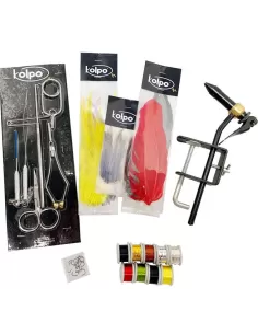 kit per la Costruzione di Mosche da Pesca a Mosca 29 pezzi Pesca a mosca Kolpo