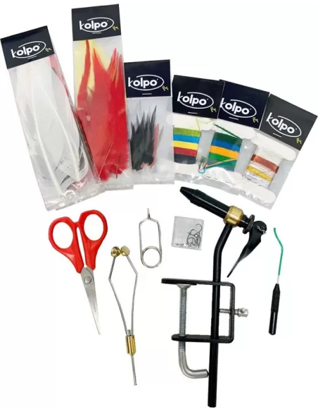 Accessori per la Costruzione di Mosche da Pesca con la Mosca 22 pezzi Pesca a mosca Kolpo