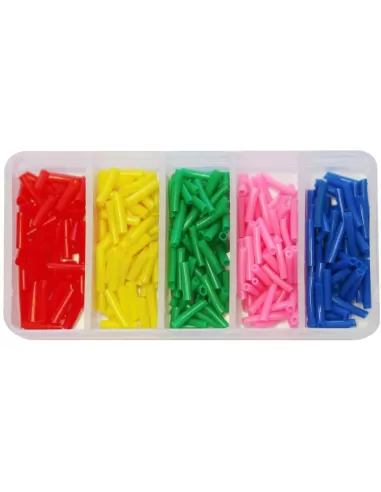 Kolpo Tubini Colorati in Silicone con Box Per Galleggianti Minuteria Kolpo