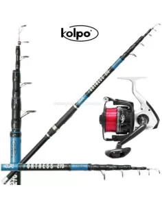 Kit da Pesca Bolentino Canna Fortress 80-200 gr Mulinello con Filo Kit da pesca Kolpo
