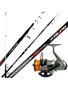 Kit Surfcasting Spiaggia Molo Canna Mulinello Filo Kit da pesca Kolpo