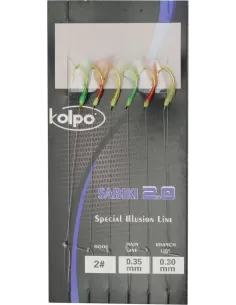 Sabiki Multicolor Japan Style da Pesca Barca Kolpo Esche Artificiali Kolpo