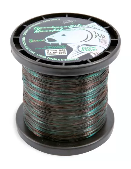 Filo Siliconico Tre Colori Camou Special Carp e Catfish 600 mt Fili da pesca Team Specialist