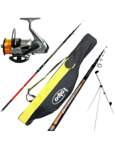 Combo Pesca Surfcasting Speciale Mormore Canna 4.20mt 150gr Mulinello Fodero e Monotripode Kit da pesca Kolpo