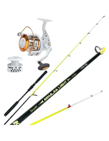 Kit Pesca Jig Canna Carbonio Mulinello Qr 6500 Kit da pesca Kolpo