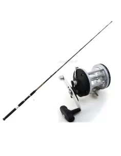 Combo Traina 1 Canna Custom 12-25 lb 1 Mulinello Kit da pesca Kolpo