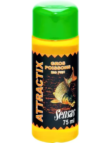 Sensas Additivo Liquido Fragola Attractix Gros Poissons Carp 75 ml Pasture Sensas