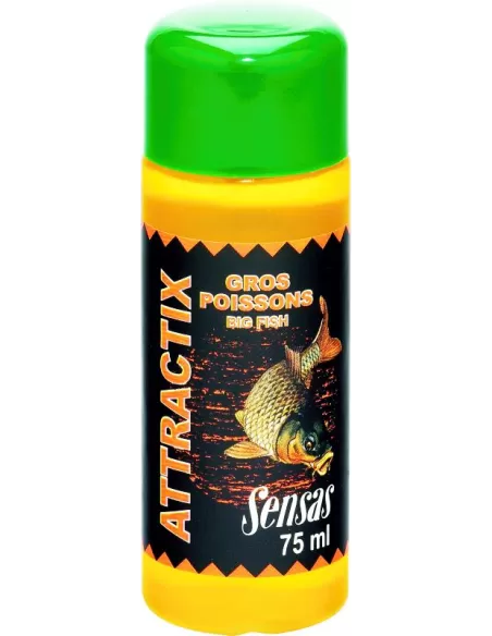 Sensas Additivo Liquido Fragola Attractix Gros Poissons Carp 75 ml Pasture Sensas