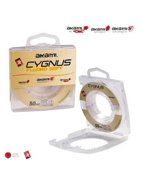 Akami Fluorocarbon Cygnus Fluoro Soft 50 mt Fili da pesca Akami