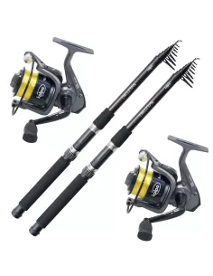 Kolpo Combo Tutta Pesca 2 Canne 2,40 M 2 Mulinelli  Kit da pesca Kolpo