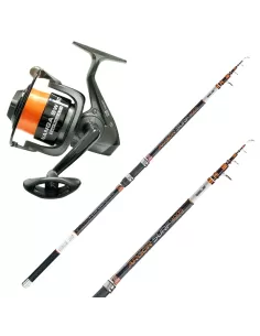 Kolpo Combo Surfcasting Canna Carbon Reel and Wire 