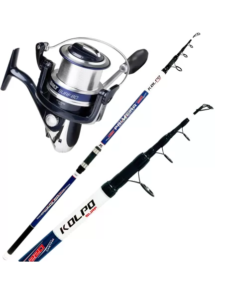 Combo Surfcasting Mulinello Salt Surf Canna Primeira 4.20 mt 220 gr Kit da pesca All Fishing