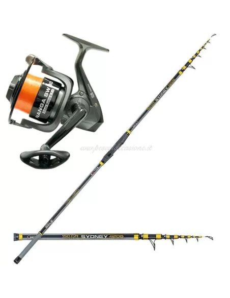 Beach Ledgering kit Completo Canna e Mulinello Kit da pesca Kolpo