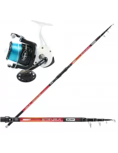Kit Canna 130 gr Surfcasting Carbonio Mulinello 8000 e Filo Kit da pesca Sele