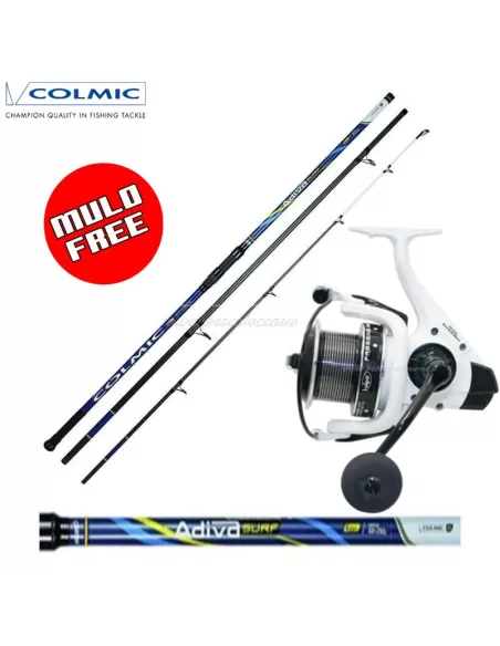 Combo Colmic Canna Adiva Mulinello Pressing in Omaggio Kit da pesca Colmic